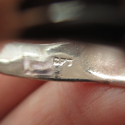 925 Sterling Silver Real Amethyst Gemstone Minimalist Ring Size 9