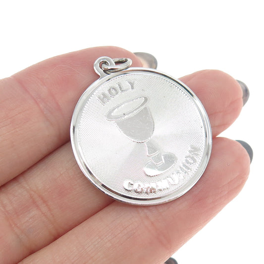 COLEMAN CO. 925 Sterling Silver Vintage Holy Confirmation Religious Pendant