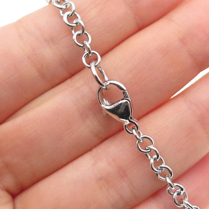 925 Sterling Silver Vintage Real Pearl By The Yard Tassel Chain Necklace 16"