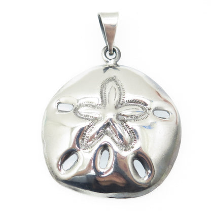 925 Sterling Silver Vintage Mexico Sand Dollar Pendant