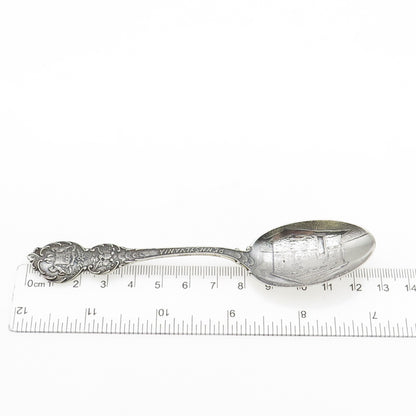 MECHANICS 925 Sterling Silver Antique Art Deco Pennsylvania Coffee Spoon