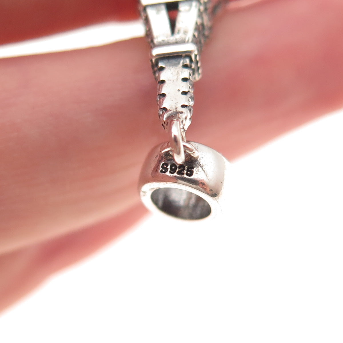 925 Sterling Silver C Z Eiffel Tower Dangle Charm