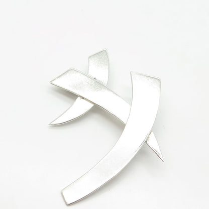 925 Sterling Silver Vintage Mexico Modernist Pin Brooch