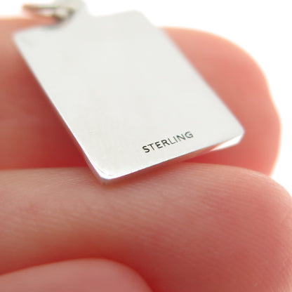 925 Sterling Silver Red Enamel Comes Close To Me Minimalist Charm Pendant