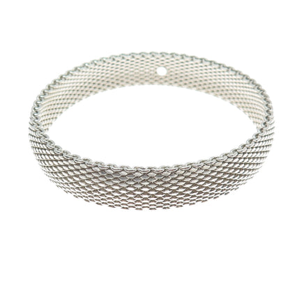 925 Sterling Silver Vintage Mesh Link Bracelet 7.75"