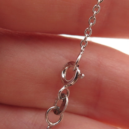 Chuck Clemency 925 Sterling Silver Real Tanzanite Cable Chain Necklace 18"