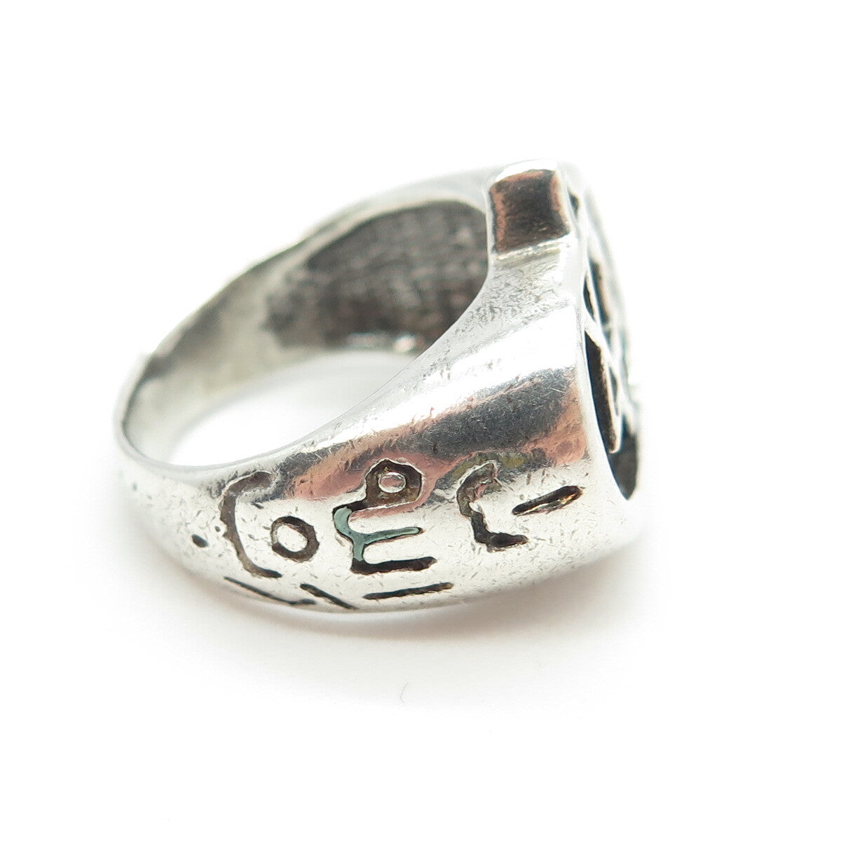 925 Sterling Silver Vintage Star of David Ring Size 5.75