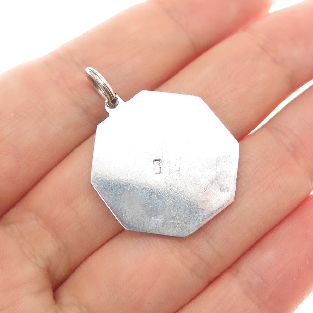 800 Silver Vintage Egypt Arabic Calligraphy Charm Pendant