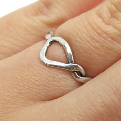 925 Sterling Silver Vintage Wicker / Braided Ring Size 5.5
