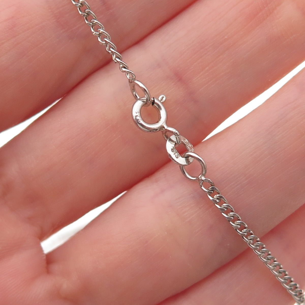 Chuck Clemency Sterling Silver Real Tanzanite Tennis & Curb Chain Necklace 18"