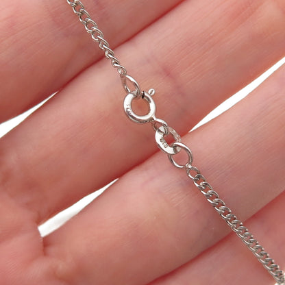 Chuck Clemency Sterling Silver Real Tanzanite Tennis & Curb Chain Necklace 18"