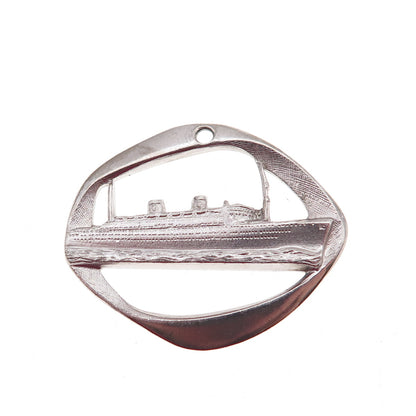 925 Sterling Silver Antique Art Deco SS Homeric Ocean Liner Charm Pendant