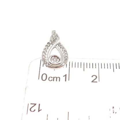 Jane Seymour 925 Sterling Silver Real Diamond Inter Woven Mini Charm Pendant