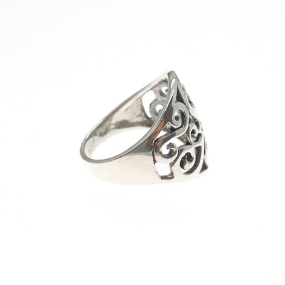 CHARLES WINSTON 925 Sterling Silver Vintage Modernist Swirl Ring Size 6