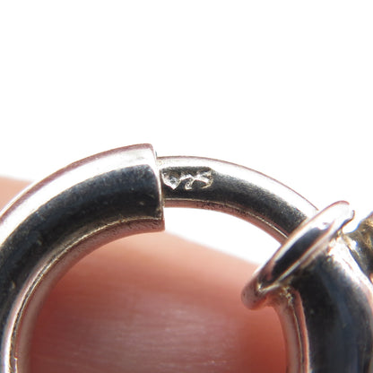 925 Sterling Silver Vintage Bracelet / Necklace Two Ends Spring Ring Lock Clasp