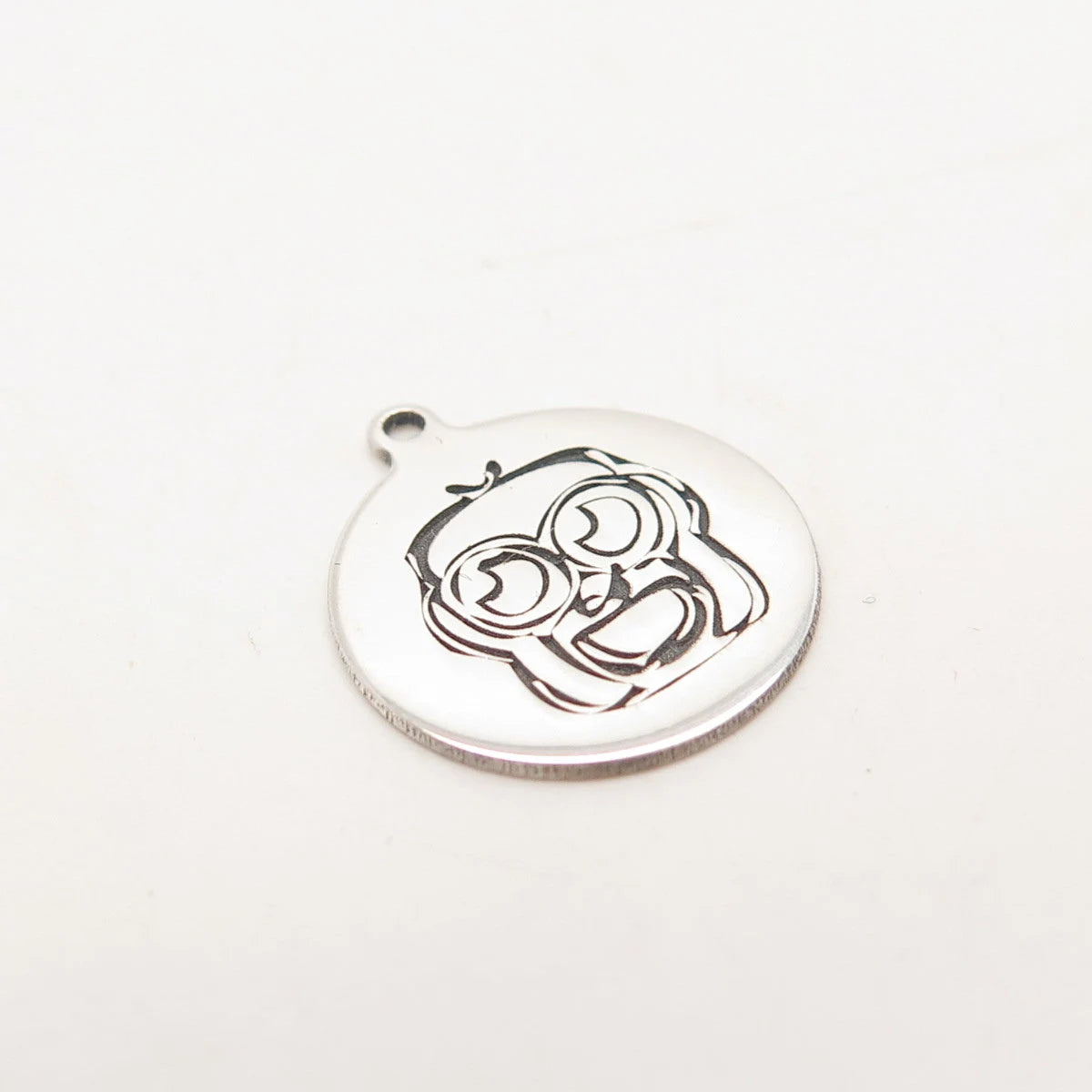 925 Sterling Silver USA Two In Town Monkey Charm Pendant