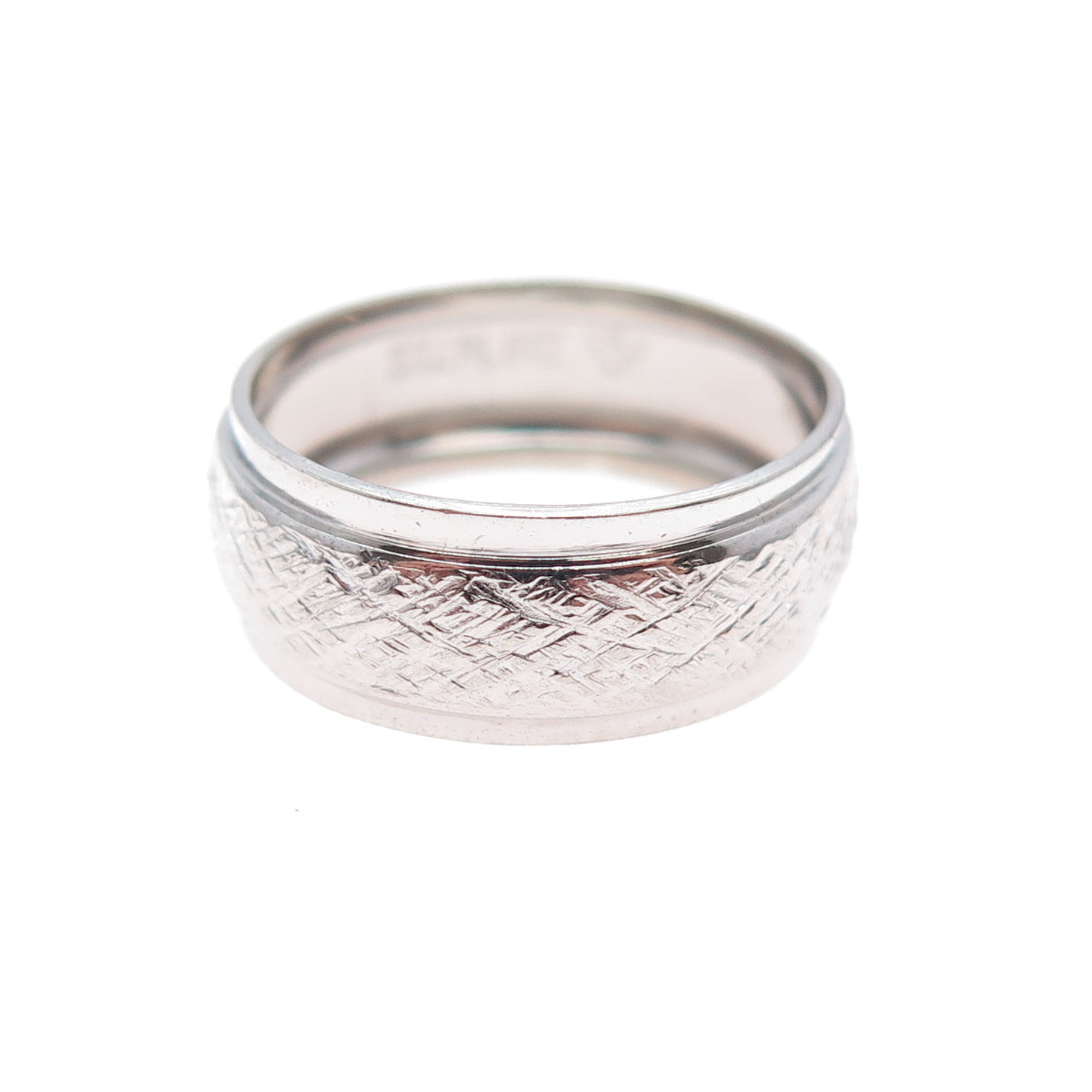J.D. SCHLANG CO. 925 Sterling Silver Vintage Textured Band Ring Size 6