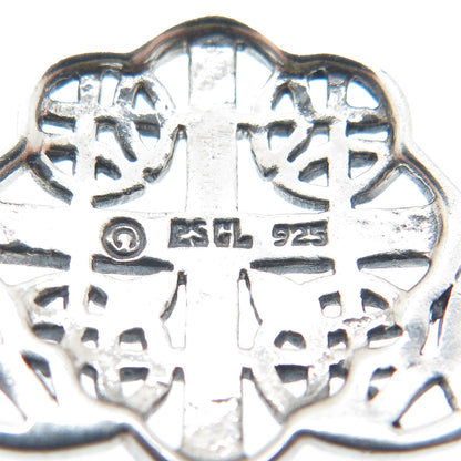 PETER STONE 925 Sterling Silver Vintage Celtic Knot Cable Chain Necklace 18"