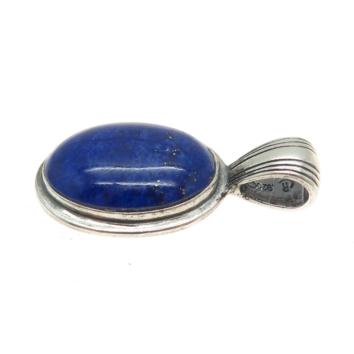 CAROLYN POLLACK 925 Sterling Silver Vintage Southwestern Lapis Lazuli Pendant