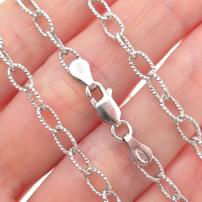 CNA PRANDA 925 Sterling Silver Italy Cable Chain Necklace 18"