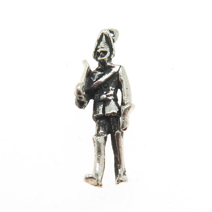 925 Sterling Silver Antique Art Deco Royal Guard 3D Pendant