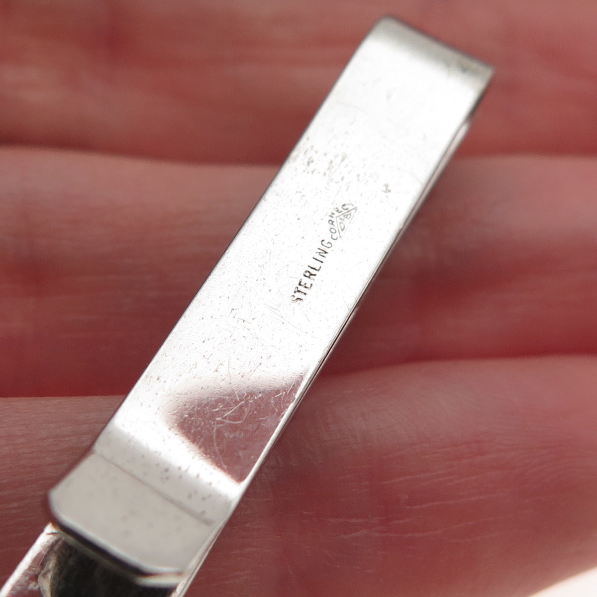 Dolan & Bullock 925 Sterling Silver Vintage Brushed Tie Bar Clip