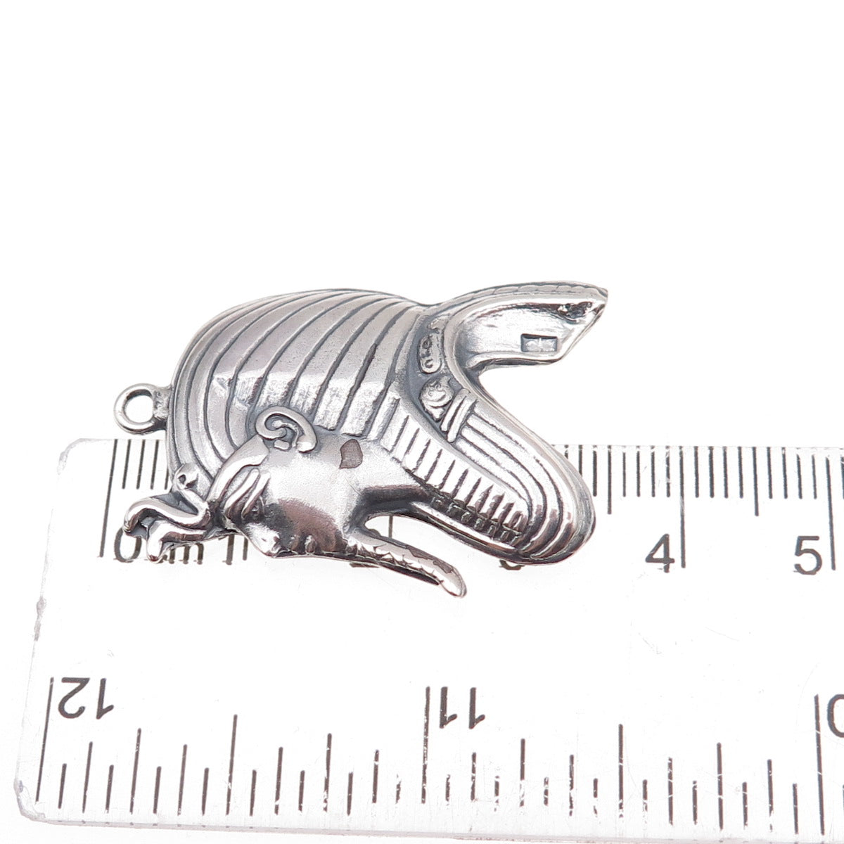 800 Silver Vintage Egyptian King Tutankhamun Oxidized Pendant
