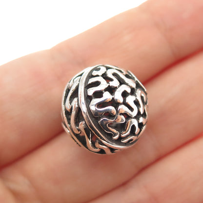 925 Sterling Silver Ornate Slide Bead Charm