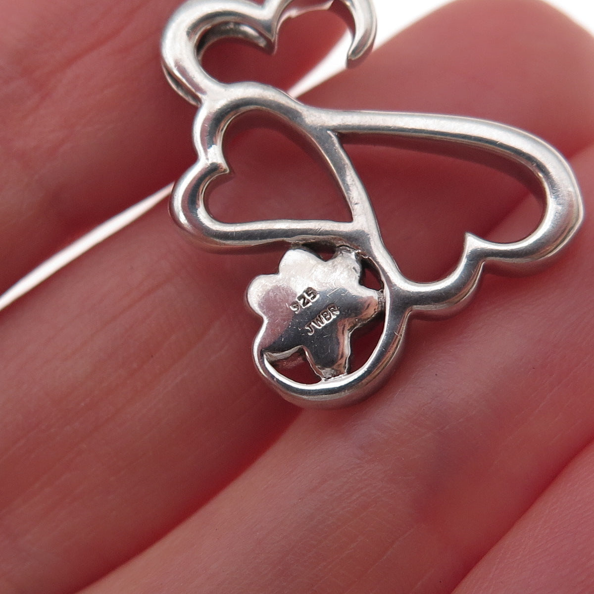 Jane Seymour Sterling Real Black Diamond Heart Dog Paw Pendant (missing stone)