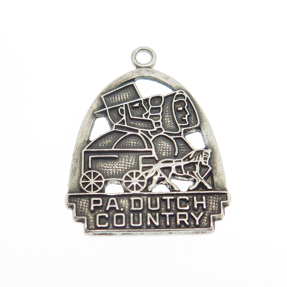 FORT INC. 925 Sterling Silver Vintage PA. Dutch Country Pendant