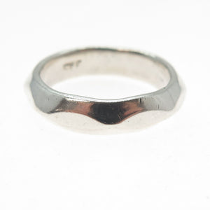 925 Sterling Silver Vintage Modernist Band Ring Size 9.25