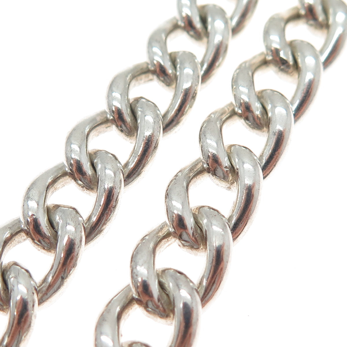 RALPH LAUREN 925 Sterling Silver Vintage Pocket Watch Fob Chain 16"
