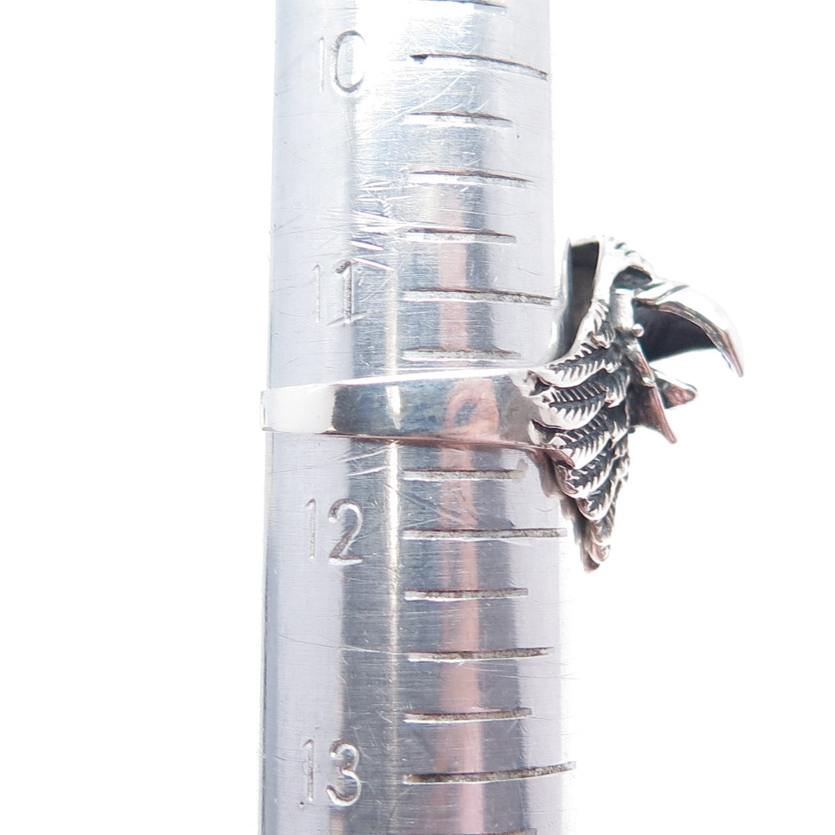 925 Sterling Silver Vintage Eagle Bird Oxidized Ring Size 11.5
