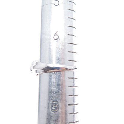 925 Sterling Silver Real Round-Cut Diamond Swirl Flower Ring Size 7