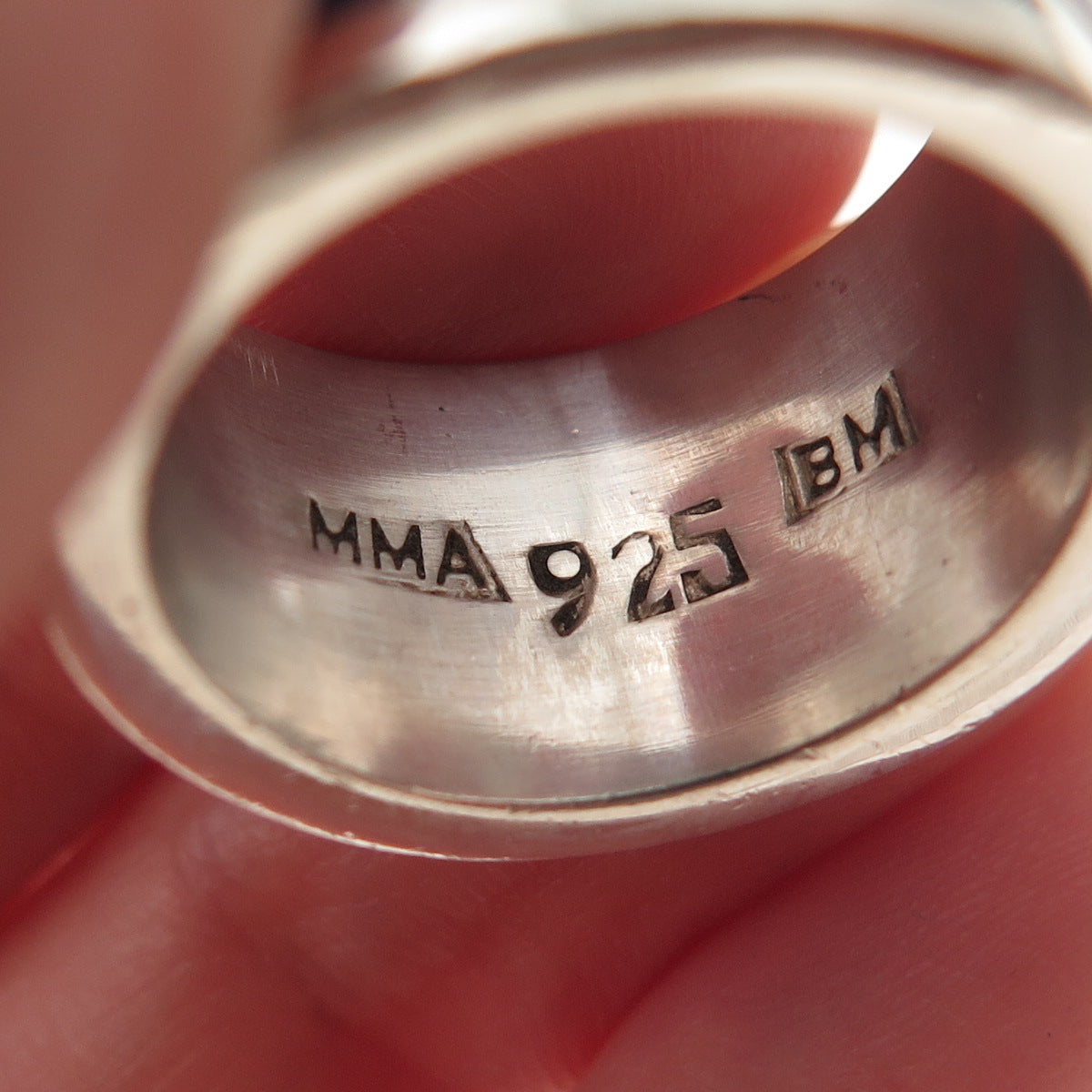 Metropolitan Museum of Art 925 Sterling Silver Vintage Real Lapis Ring Size 7