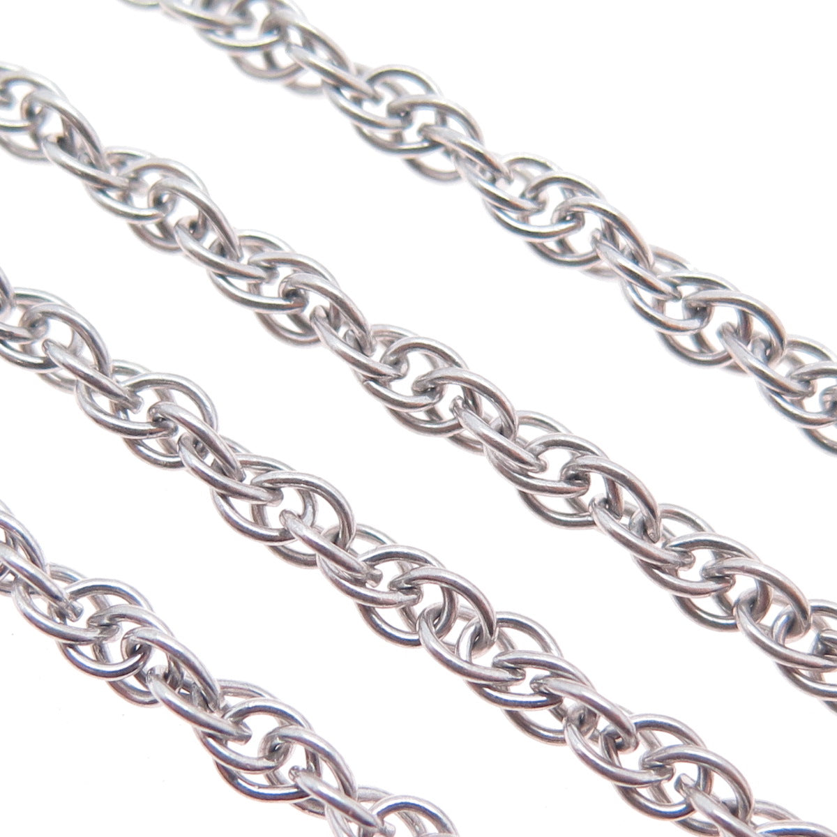 ELKA 925 Sterling Silver Vintage Singapore Chain Necklace 15"