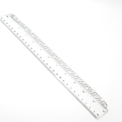 925 Sterling Silver Italy P. Lux Figaro Chain Necklace 24"