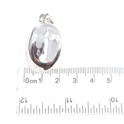 925 Sterling Silver Vintage Mexico Modernist Puffy Charm Pendant