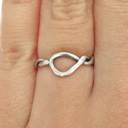 925 Sterling Silver Vintage Wicker / Braided Ring Size 5.5