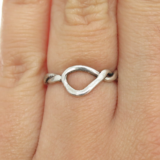 925 Sterling Silver Vintage Wicker / Braided Ring Size 5.5