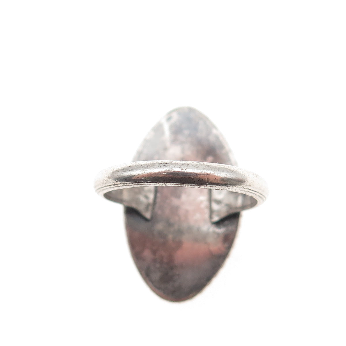 Old Pawn 925 Sterling Silver Vintage Southwestern Amethyst Tribal Ring Size 7.5