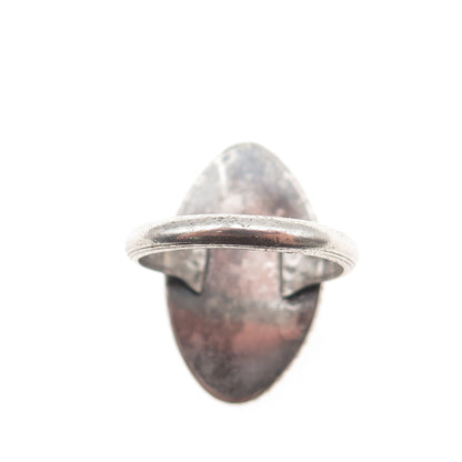 Old Pawn 925 Sterling Silver Vintage Southwestern Amethyst Tribal Ring Size 7.5