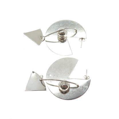 STACEY KMETYK 925 Sterling Silver Vintage Modernist Earrings