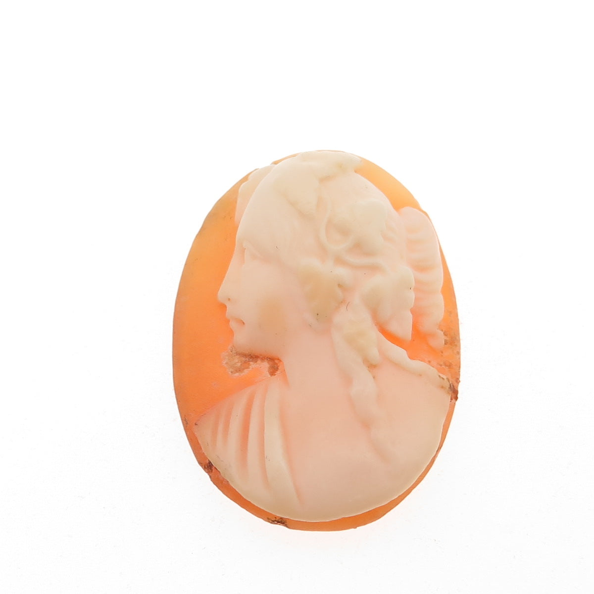 Antique Art Deco Real Mother-of-Pearl Carved Lady Cameo