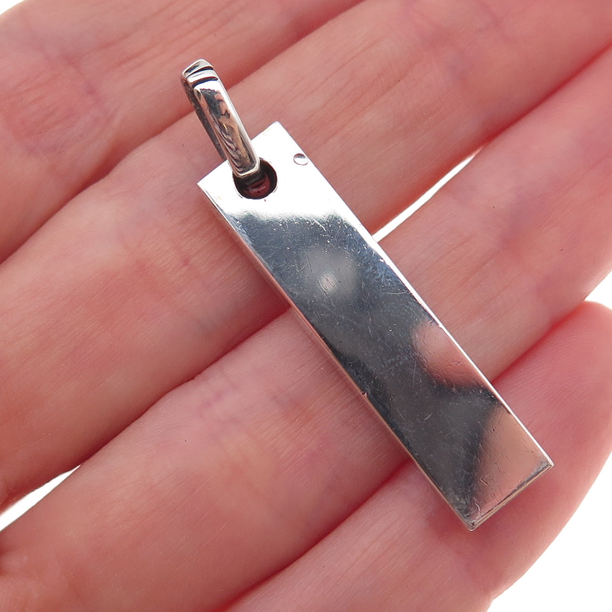 Bodenham & Shorthouse 925 Sterling Silver Vintage 1978 Birmingham Bar Pendant