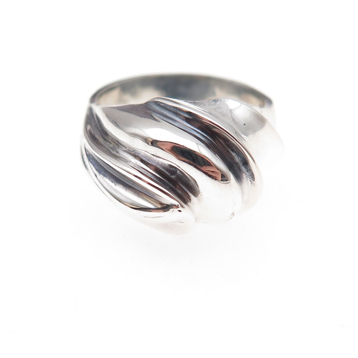 Pejois 925 Sterling Silver Vintage Modernist Oxidized Ring Size 8.25