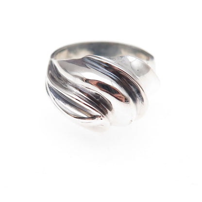 Pejois 925 Sterling Silver Vintage Modernist Oxidized Ring Size 8.25