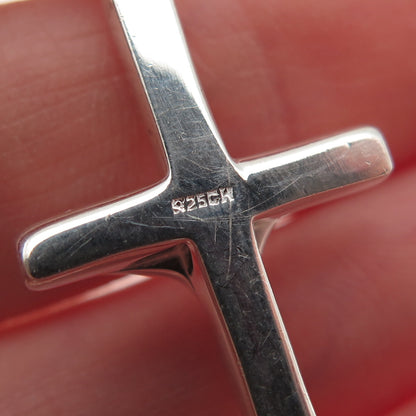 925 Sterling Silver Vintage Crucifix Cross Charm Pendant