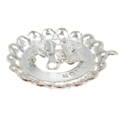 925 Sterling Silver Vintage "Graduation Day" Cap & Diploma Pendant