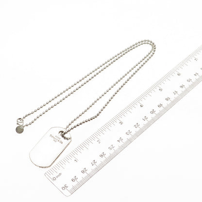 Tiffany & Co 925 Sterling Silver Vintage 2003 Tag Ball Beaded Chain Necklace 22"